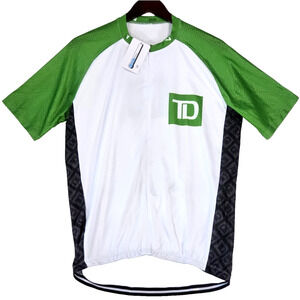 TD Sportswear Cycling Jersey 1/4 Zip Invista Coolmax Lined Size Large New w Tags